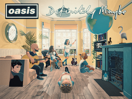 场地内有一个以Oasis专辑封面为模板制作的打卡点，同时在FavoriteSpace中重现