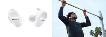 索尼真无线降噪运动耳机WF-SP800N