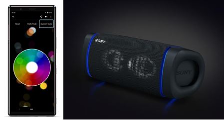 SRS-XB33可通过APP Fiestable控制灯光颜色