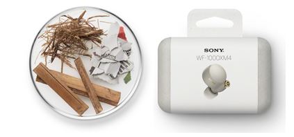 采用零塑料、环保“原生混合材料”制作的WF-1000XM4包装盒