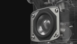 RS-RA5000采用高性能钕磁铁和云母纤维振膜材料